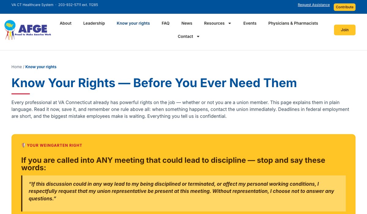 AFGE Local 2138 project screenshot