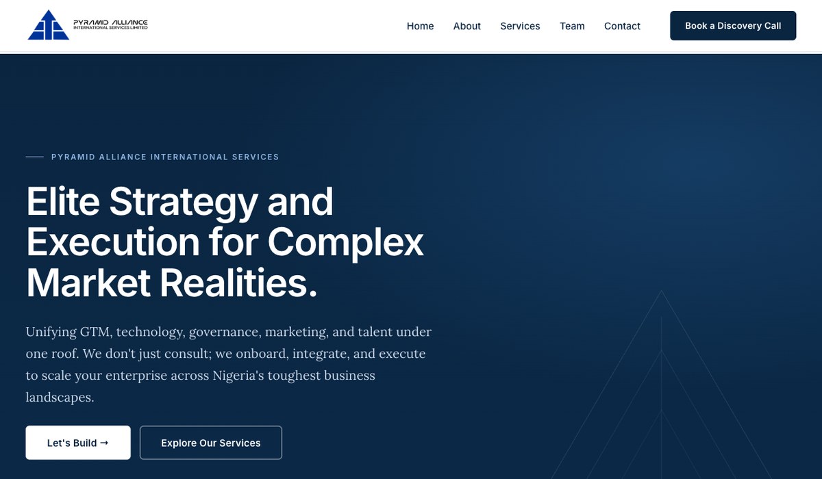 Pyramid Alliance International Services project screenshot