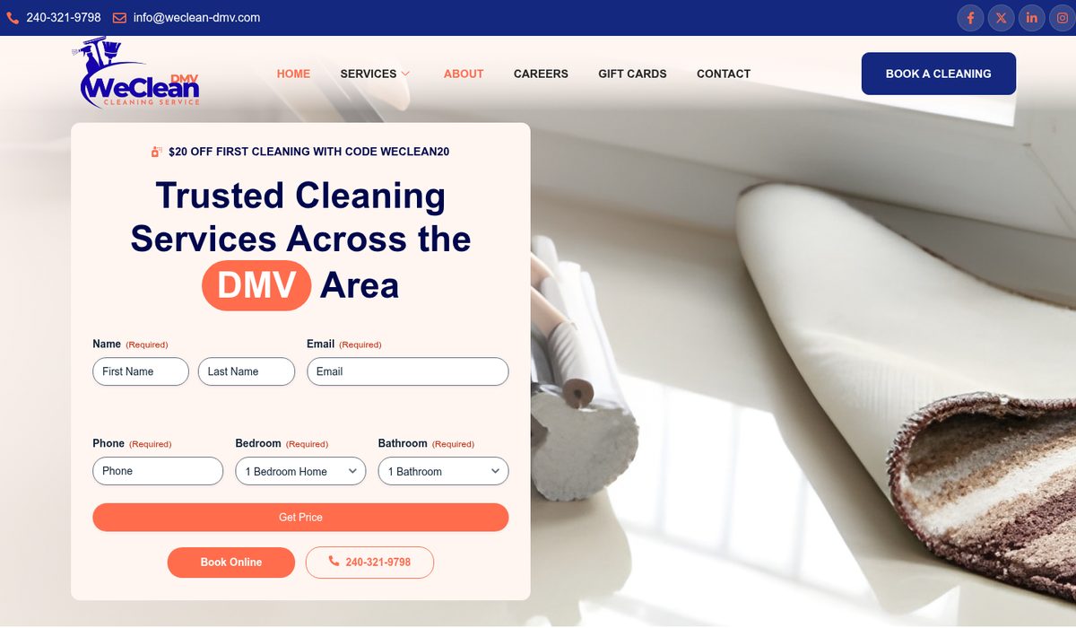 WeClean DMV project screenshot