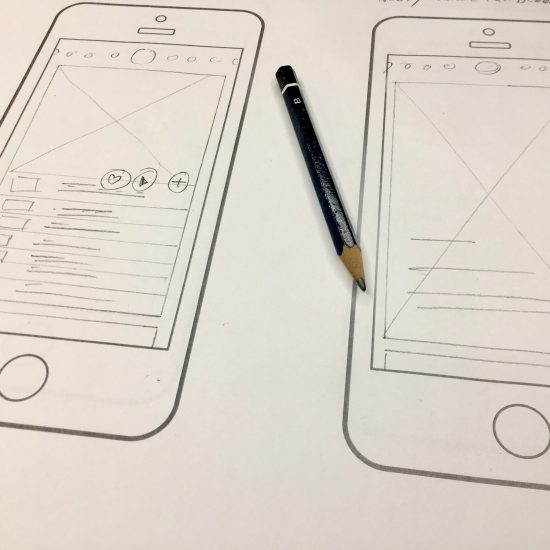 UI UX hand drawn wireframes